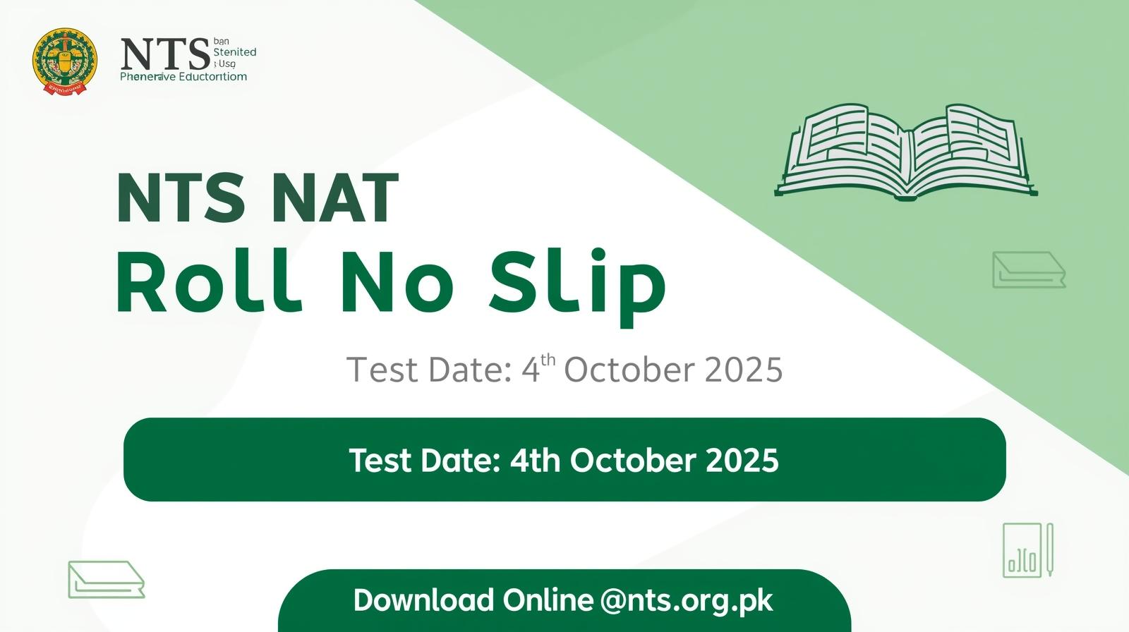 NTS NAT 4th Oct Roll No Slip