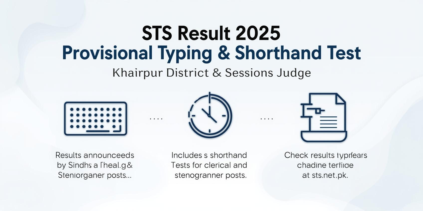STS Typing Shorthand Test Result 2025 Sessions Judge Khairpur