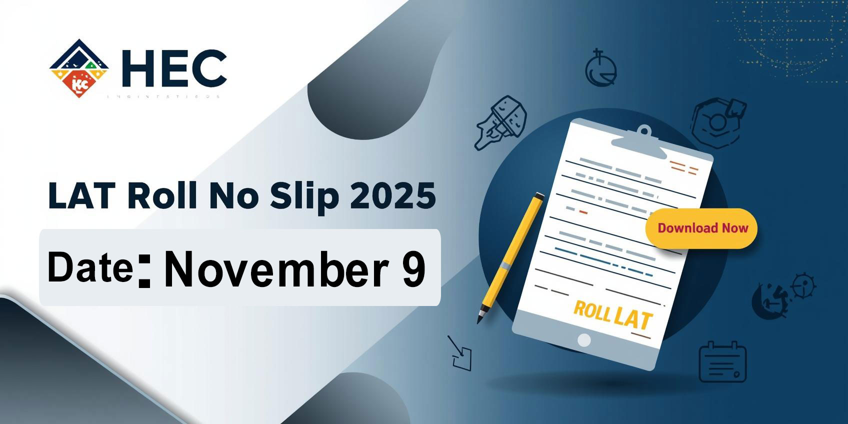 HEC LAT Test Roll No Slip 9 November
