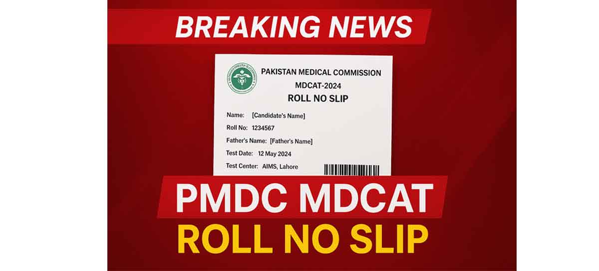PMDCAT Roll No Slip download pdf