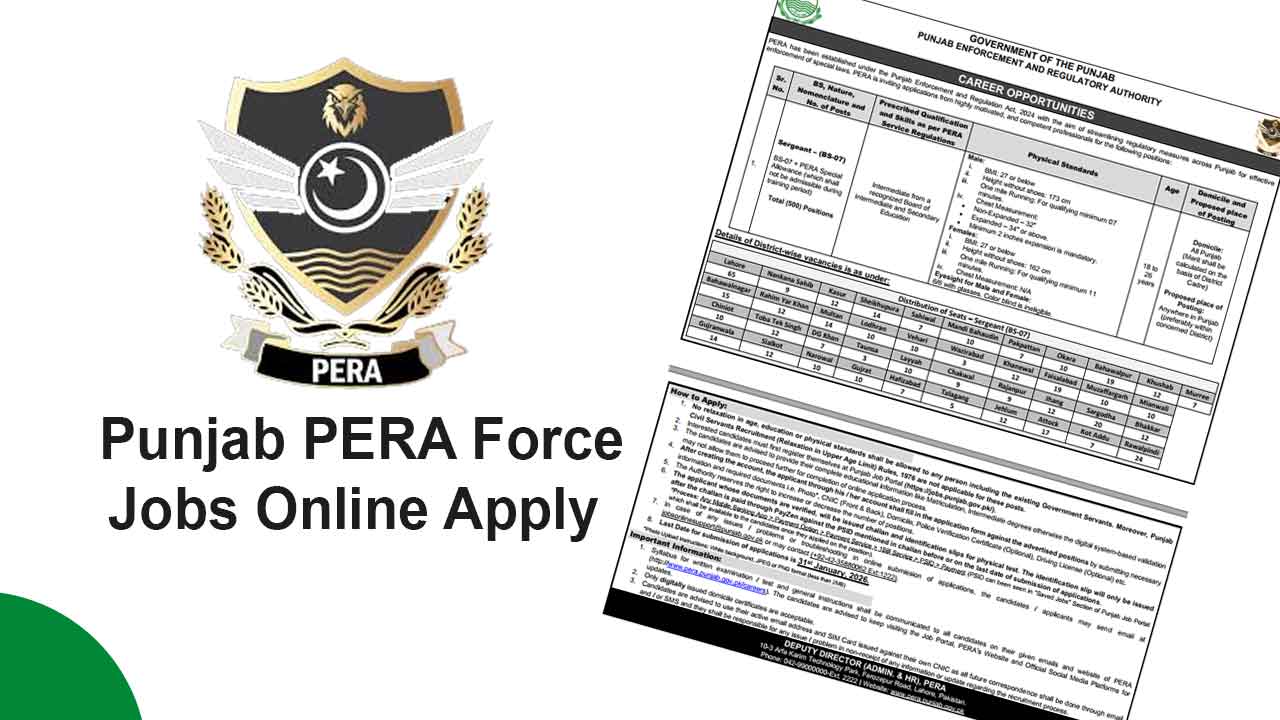 Punjab PERA Force Jobs 2026